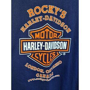 Harley-Davidson Men's M Blue Short Sleeve Pure H-D Pride London Ontario Canada